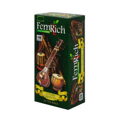 Чай Femrich зелений в пакетах (25шт), 50г
