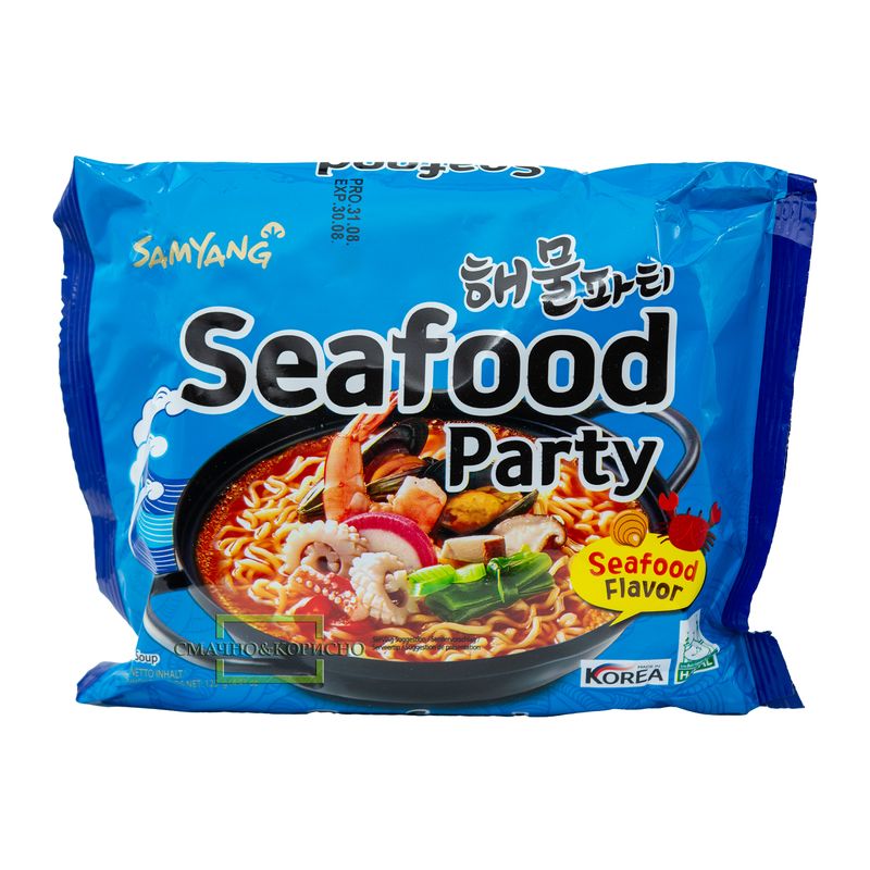 Лапша ramen Samyang Seafood морепродукты, 120г