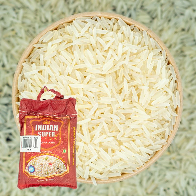 Рис Indian Super Basmati 2-й пропарки, 1кг